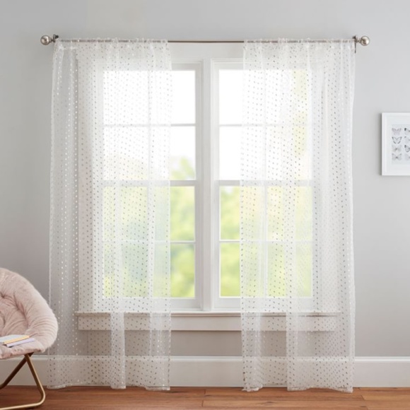 Pottery Barn Monique Lhuillier Gold Butterfly Organza Sheer (set of 2) - Picture 2 of 4